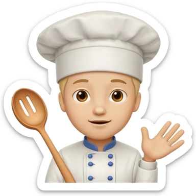 not human funny character with cook hat  sticker