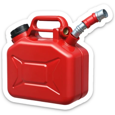 red gas can ios emoji with handle and cap 2d sticker