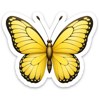 yellow butterfly sticker
