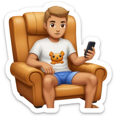 Greasy Maintenance man sitting in a chair playing video games sticker