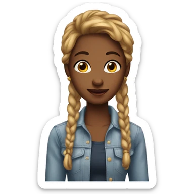 a successful girl is confessed her love sticker