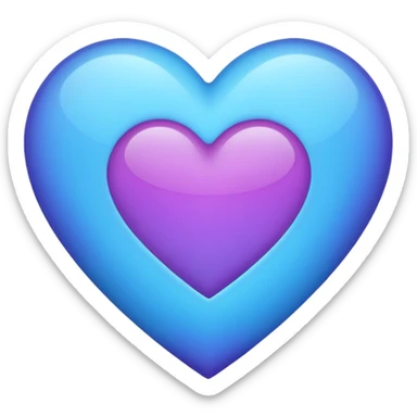 Heart color is between blue and purple sticker