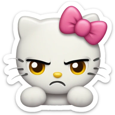 Angry hello kitty  sticker