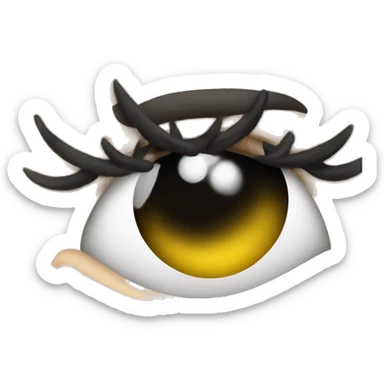 Batting eyelashes sticker