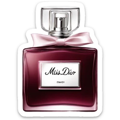 Burgundy miss Dior perfume sticker