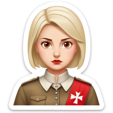 polish patriot woman nationalist sticker