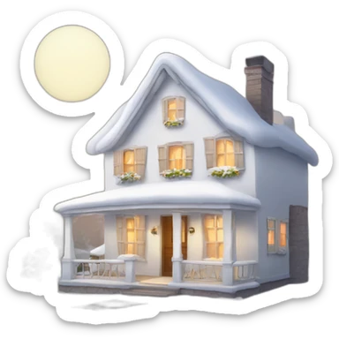 Cosy White home with gardeb sticker