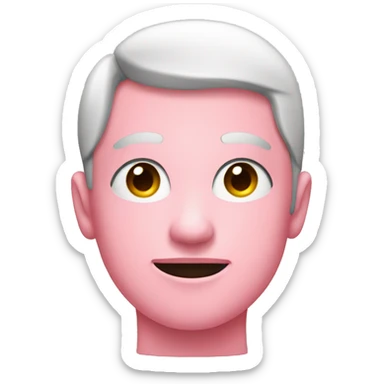 face giving salute but wearing a pink cast on its arm sticker