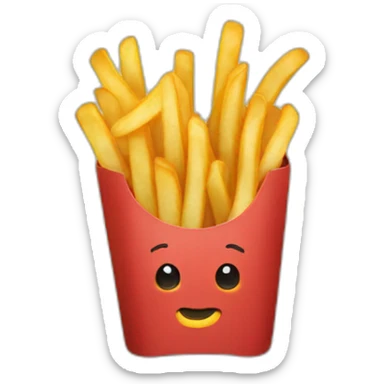 French fries sticker