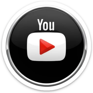 Verification badge black and white Youtoube sticker