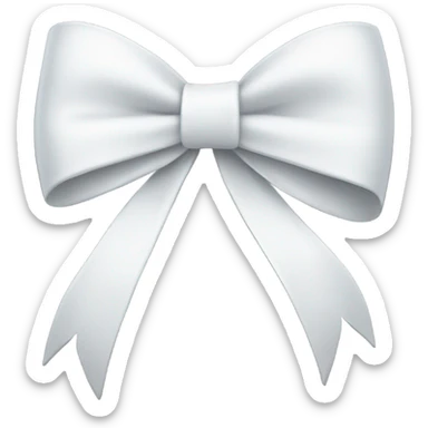 White bow sticker