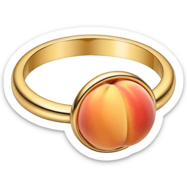 peachy ring sticker
