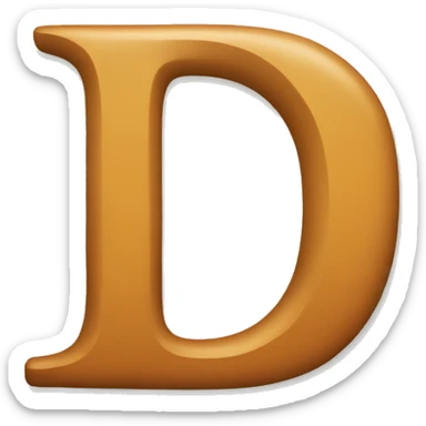 Letter D sticker
