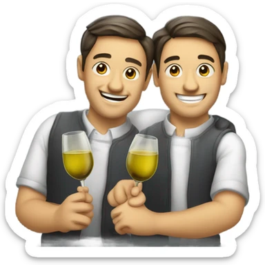 Sœur qui boivent de l’alcool à deux sticker