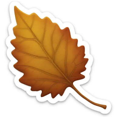 Fall leaf sticker