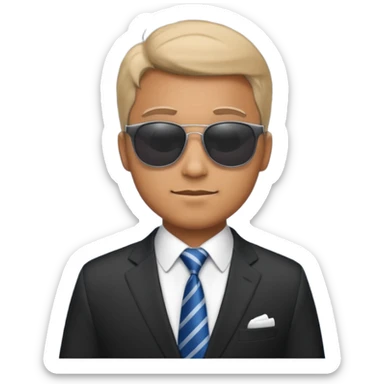 money, sunglasses, suit, man sticker
