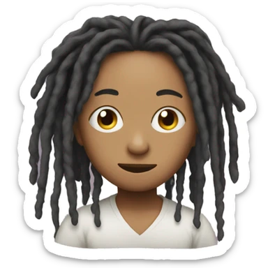 Momo with dreads sticker
