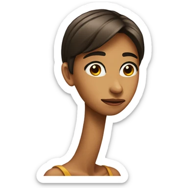 long neck karen side eye sticker