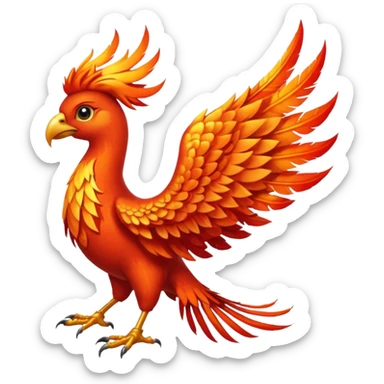 Fire phoenix sticker