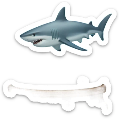 shark in a snowglobe sticker