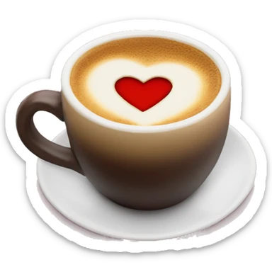 Espresso cup heart foam sticker
