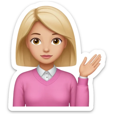 Secretary Out of office pink sweater sticker