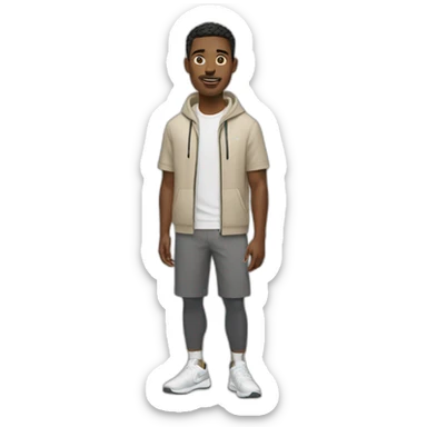 guy wearing a beige nike tech sticker