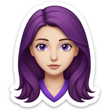 Hande Erçel as a character from game of thrones with purple eyes. sticker