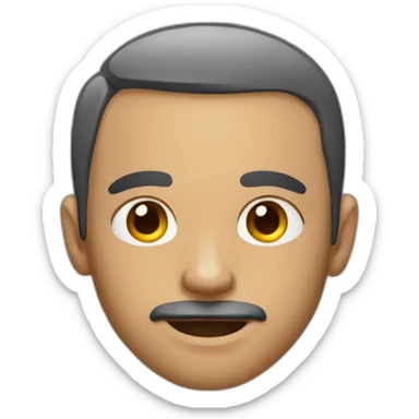 A man with tattoo on his face and a square chin. sticker