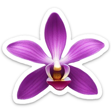 orchid flower sticker