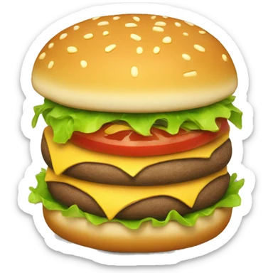 Un hamburger kawai sticker
