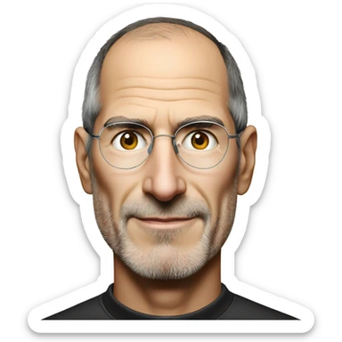 Steve Jobs ios 16 style ultra realistic  sticker