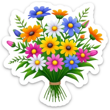 Bouquet of wildflowers  sticker