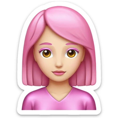 virgo emoji but pink  sticker
