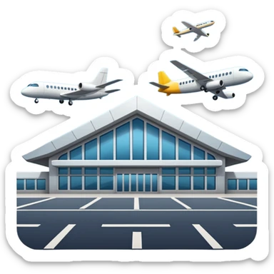 airport building , planes sticker