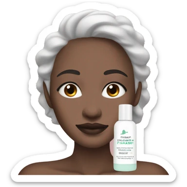 Woman doing her skincare using drunk elephant skincare products sticker