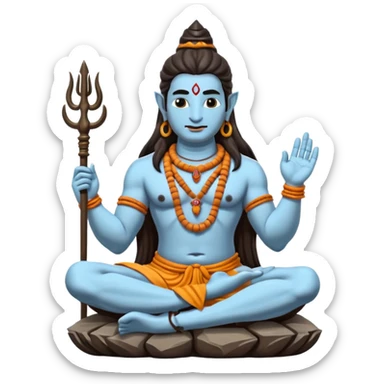 Lord shiva sitting on kailash sticker