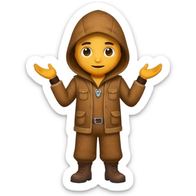 brown costume sticker