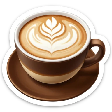 Latte art sticker