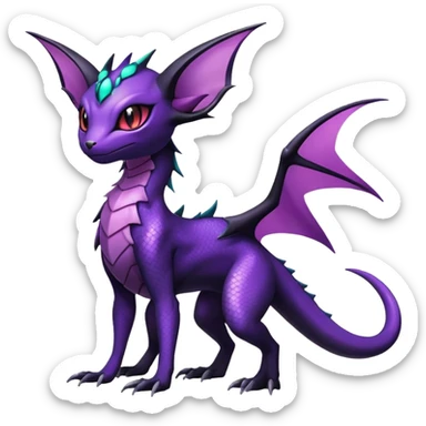 Shiny Salandit-Noivern-Espeon-Hybrid (Full body) sticker