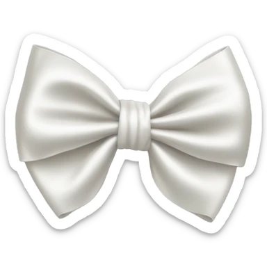 white satin bow sticker