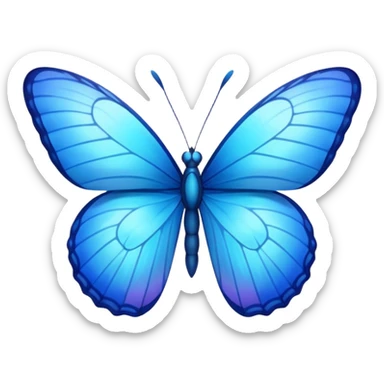 Blue butterfly emoj sticker