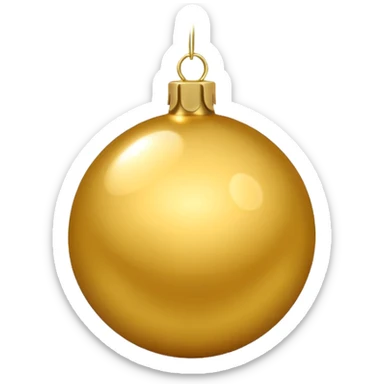 Christmas tree ball golden sticker
