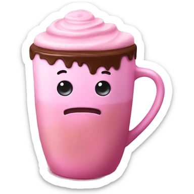 Pink hot chocolate  sticker