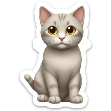 European short hair cat sticker