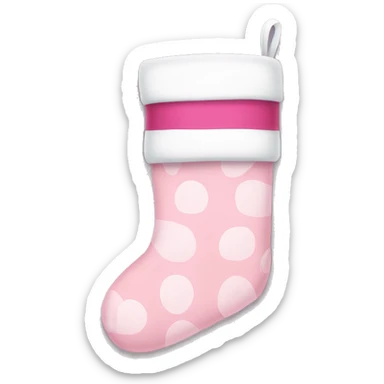 Pink and White Christmas Stockings sticker