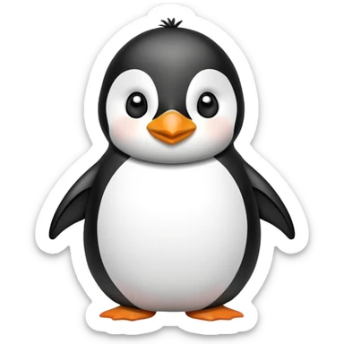 dumb penugin sticker