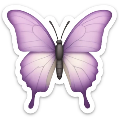 Light purple butterfly sticker