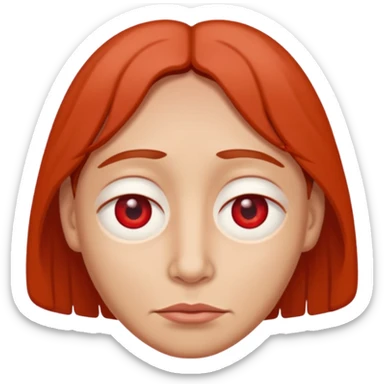 Dude that's real high with red eyes droopy eyes cheeks and Chong style sticker