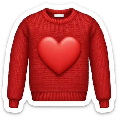 Traditional knit sweater textured heart emoji  sticker